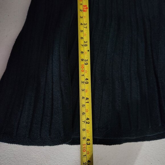 Studio One New York Dress Womens XL Ribbed Knit Button Detail Midi Fit Flaire - Picture 7 of 13